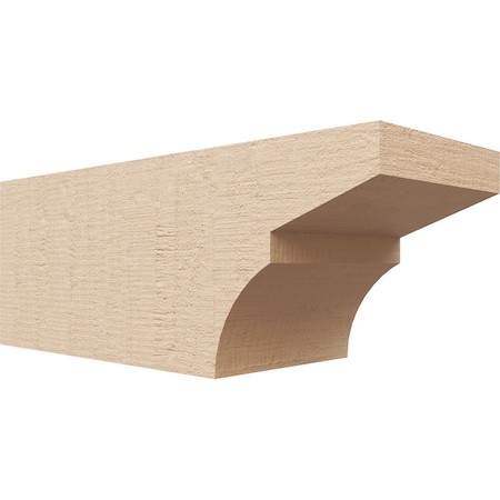 Ekena Millwork 6in. W x 6in. H x 16in. L Monterey Woodgrain TimberThane Rafter Tail, Primed Tan RFTUR06X06X16MONRCPR